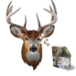 Madd Capp "I AM BUCK" head-shaped jigsaw puzzle.